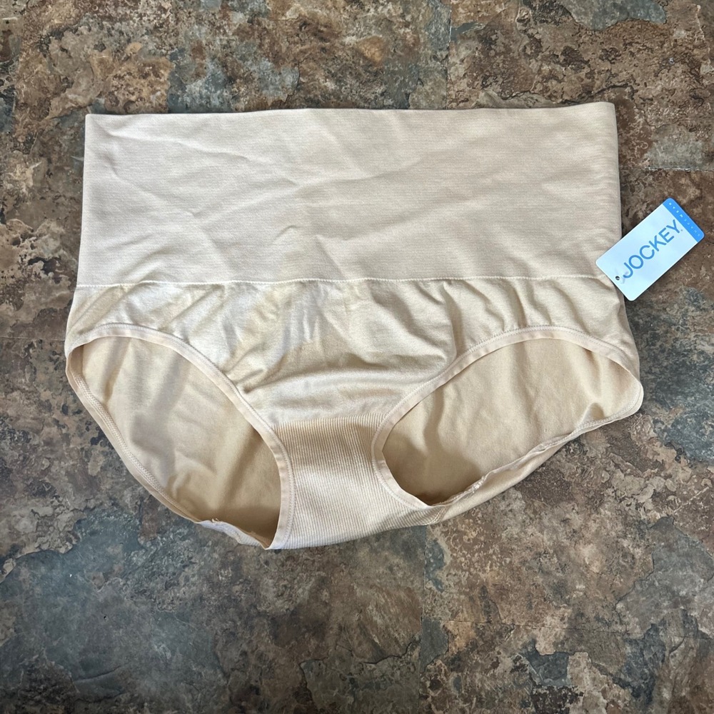 Jockey Shapewear Briefs Womens Size XXL Tan Shaping Underwear Stretchy